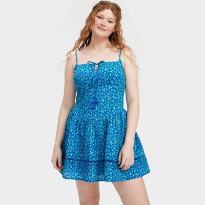 Women's Lobsters Drop Waist Mini Dress Cobalt Blue - Roller Rabbit x Target XXS