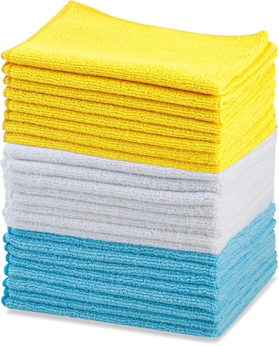 Amazon Basics Microfiber Cleaning Cloths 24-Pack