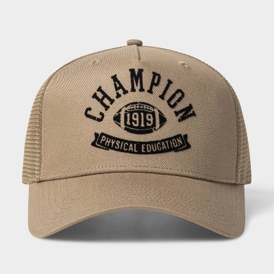 Champion Adult Phys Ed Twill Trucker Hat - Khaki