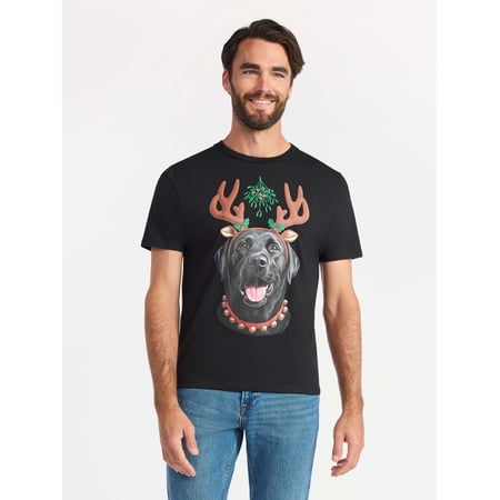 Christmas Men's and Big Men's Holiday Lab Graphic Tee from Holiday Time, Sizes XS-3XL