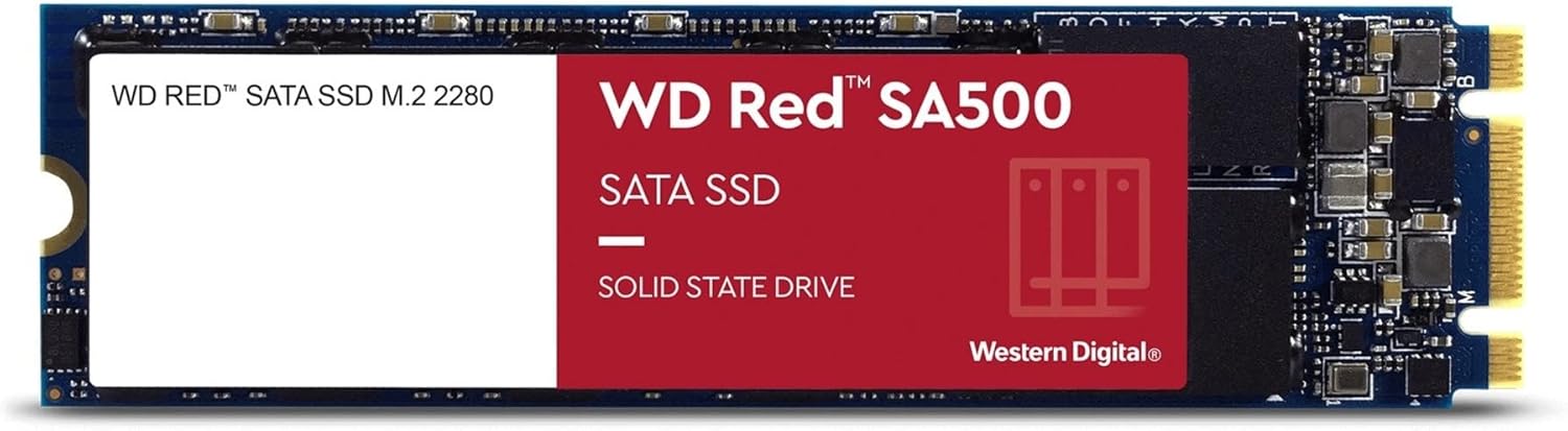 Western Digital 2TB WD Red SA500 NAS 3D NAND Internal SSD - SATA III 6 Gb/s, M.2 2280, Up to 560 MB/s - WDS200T1R0B