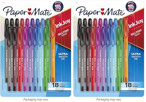 2-Pack 18-ct Paper Mate InkJoy 100ST Ballpoint Pens Amazon