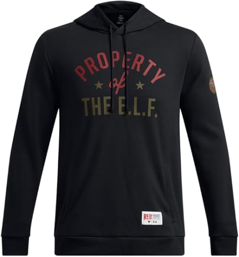 Under Armour Men's Project Rock Red One E.l.f. Hoodie Amazon