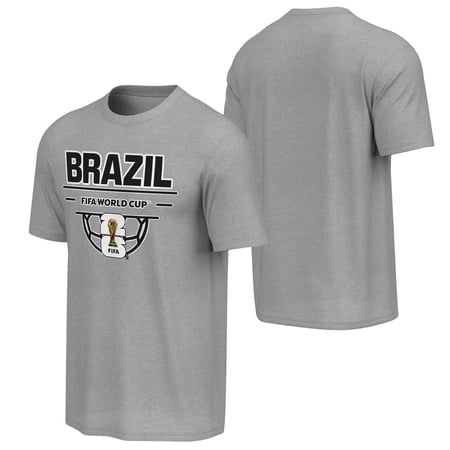 FIFA World Cup 2026 Men's Gray Brazil Soccer Ball Tee