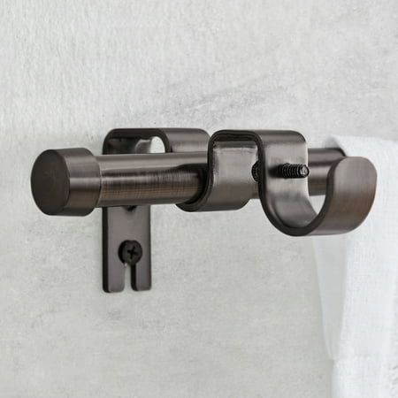 Better Homes & Gardens 5/8" Plated Bronze Adjustable Add On Curtain Rod Kit, 32"-120"