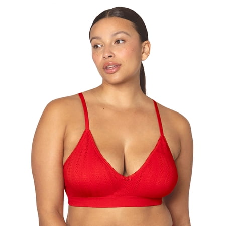 fresh collection by Fruit of the Loom Women's Seamless Pointelle Triangle Bralette