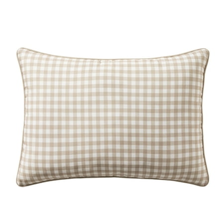 My Texas House Tan Gingham 14" x 20" Outdoor Pillow