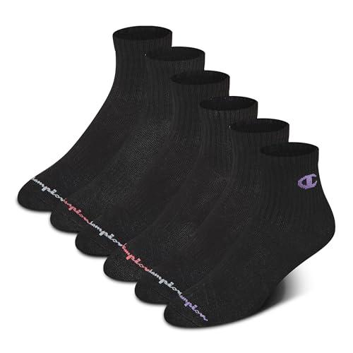 6-Pack Champion Women's High Quarter Socks (Size 5-9) Amazon
