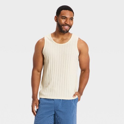 Men's Elevated Textured Tank Top - Goodfellow & Co™ White XL