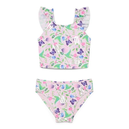 Wicked Little and Big Girls Graphic Bikini Swimsuit, 2-Piece, Sizes 4-12