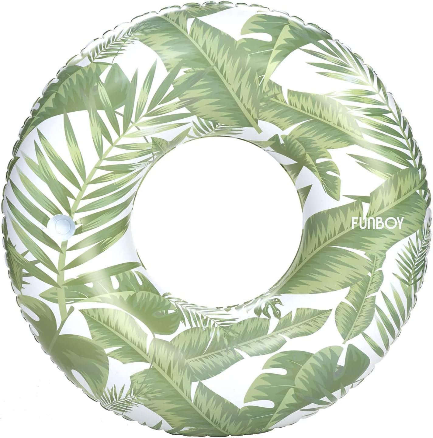 FUNBOY 48" Giant Inflatable Tropical Tube Float, Donut Style Pool Float, Luxury Raft for Summer Pool Parties and Entertainment