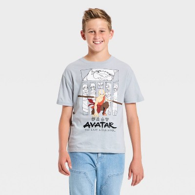 Boys' Avatar: The Last Airbender Oversized Short Sleeve Graphic T-Shirt - Gray M