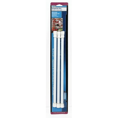 Camco RV Refrigerator Bar, Spring Loaded and Extends Between 16" and 28" (3 pack) (44053)