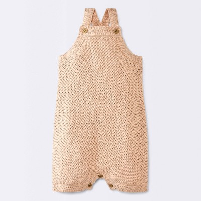 Baby Boys' Sweater Sleeveless Romper - Cloud Island™ Beige 12M