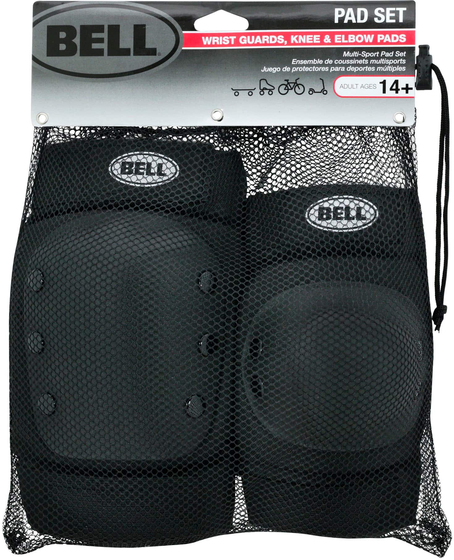 Bell - Adult Pad Set for Bike and Scooter - Black