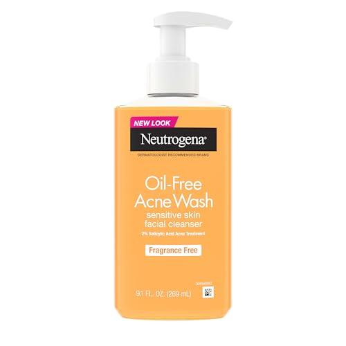 9.1oz Neutrogena Oil-Free Acne Face Wash Amazon
