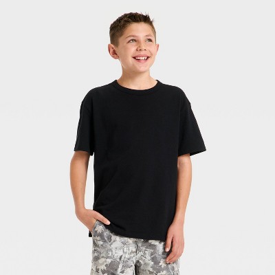 Boys' Oversized Short Sleeve T-Shirt - art class™ Black S