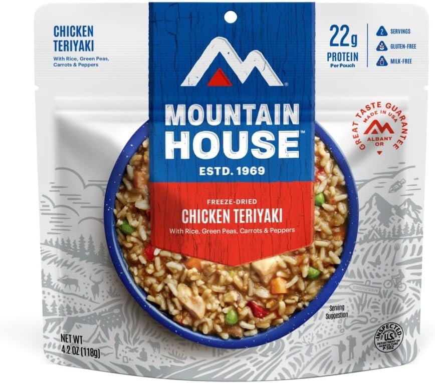 Mountain House Chicken Teriyaki | Freeze Dried Backpacking & Camping Food | 2 Servings | Gluten-Free