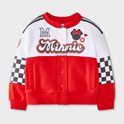 Toddler Girls' Disney Minnie Mouse and Daisy Racing Fleece Jacket - Red 2T