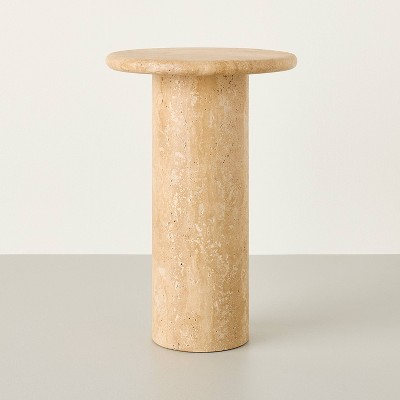 Small Round Travertine Accent Table - Hearth & Hand™ with Magnolia