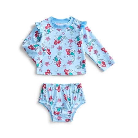 Character Baby Girl Rash Guard and Diaper Cover Swim Set, 2-Piece, Size 0-12M