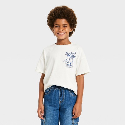 Grayson Threads Kids Boys' Short Sleeve Oversized Fit T-Shirt - White XL