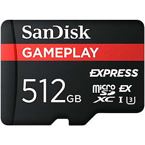 New Walmart Customers: 512GB SanDisk GamePLAY microSD Express Card (Switch 2) $88 + Free S&H