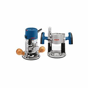 Bosch 12-Amp 2-1/4 HP Plunge & Fixed Base Corded Router Kit $169 + Free S&H
