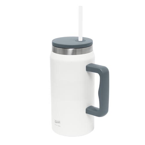 Glad 47oz Pioneer Stainless Steel Tumbler w/ Lid and Straw Amazon
