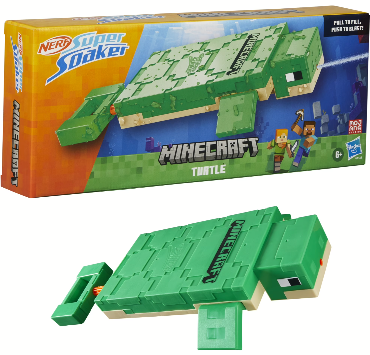 Nerf Super Soaker Minecraft Turtle Water Blaster Walmart