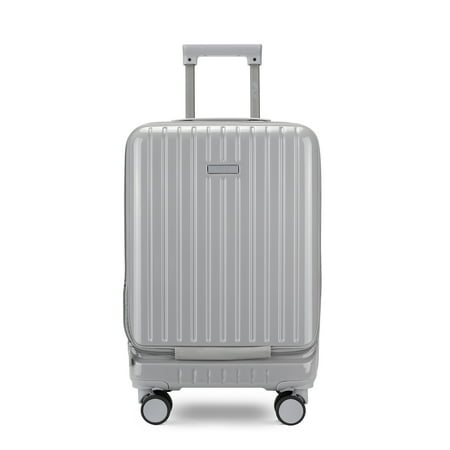iFLY Odyssey 20" Hardside Carry-On Luggage, Front Opening Pocket, Gray
