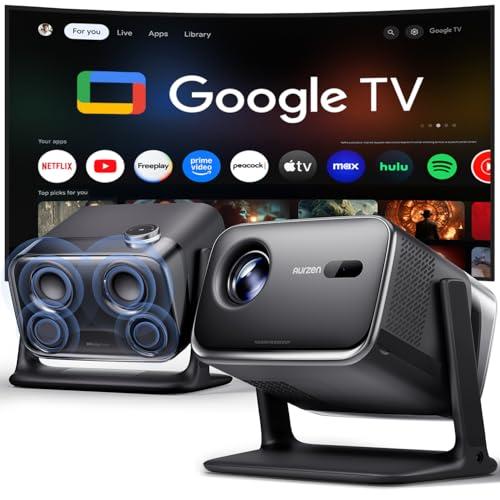 Aurzen Boom Mini 4-in-1 Smart Projector with Google TV Amazon