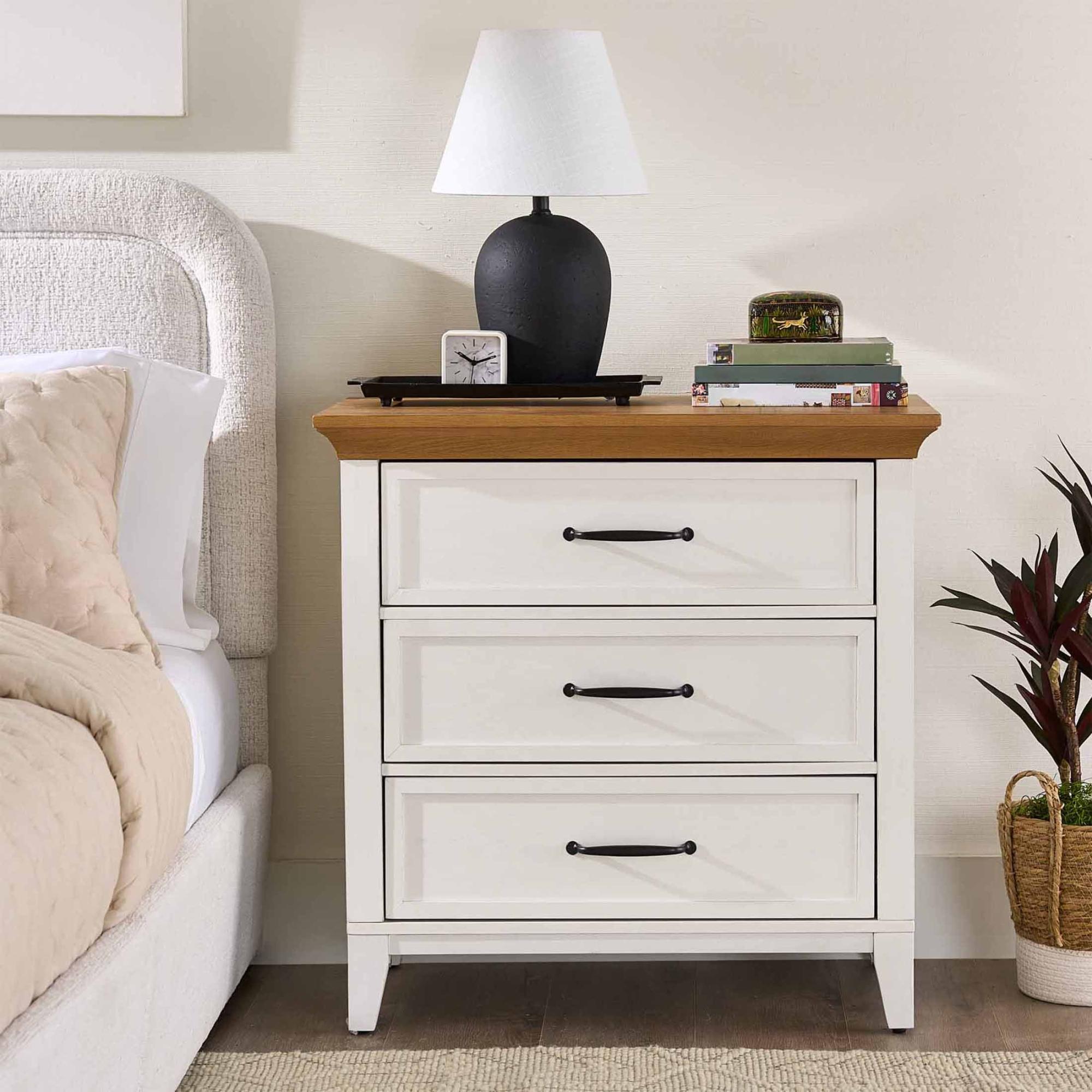 Better Homes & Gardens Canton 3-Drawer Nightstand Walmart