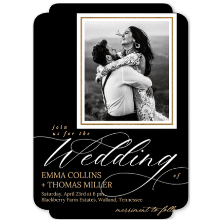 Custom Printed Personalized Stationery Card 5x7 Premium 120 lb Cardstock Elegant Corner