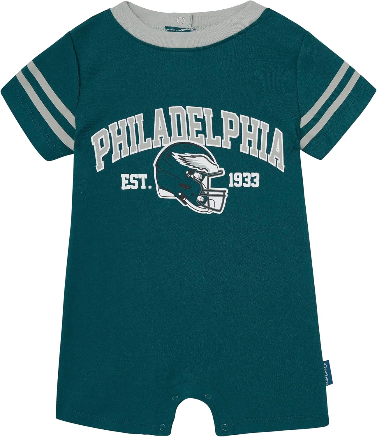 Gerber Baby NFL Team Short Sleeve Romper, Eagles, 24 Months