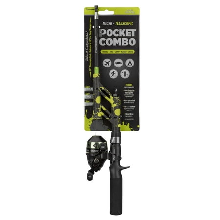 ProFISHiency Fiberglass Micro Telescopic Spincast Pocket Fishing Combo Rod