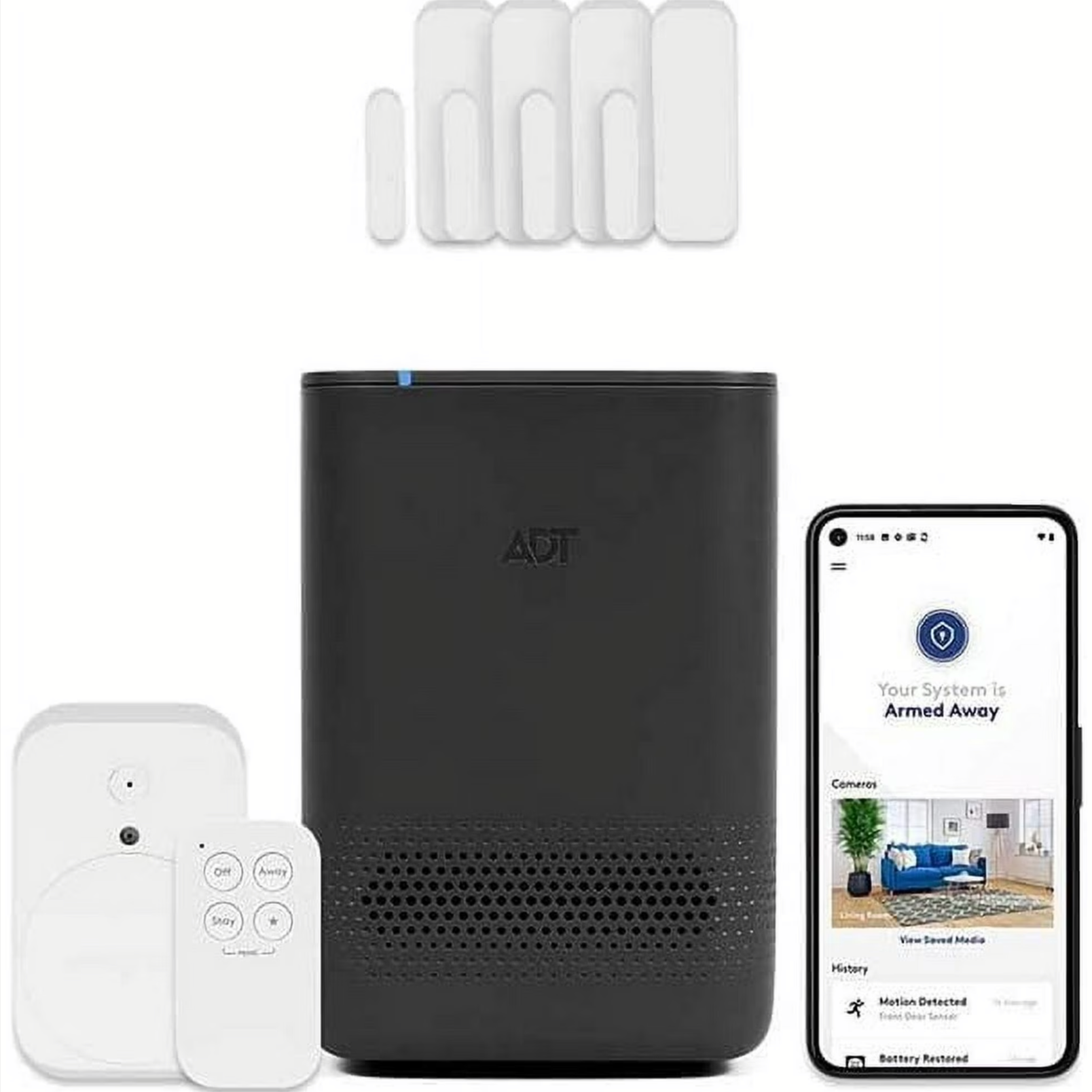 8-Count ADT Blue Wireless Home Security System with Entry Sensors Walmart