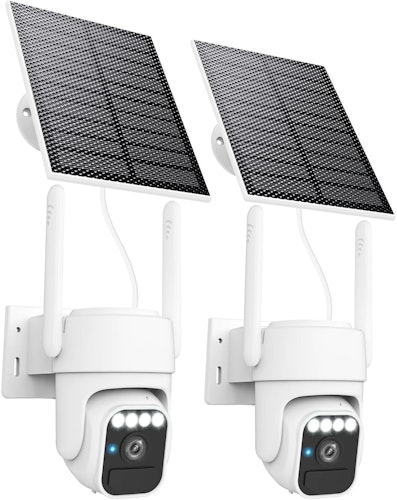 3-Link Wireless Outdoor Solar Camera 2-Pack