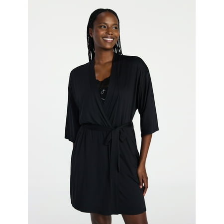 Joyspun Women’s Dreamy Soft Collection Knit Robe, Sizes S/M-2X/3X