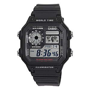 Select Locations: 42.1mm Casio Men's World Time Digital Watch w/ Resin Strap $20 + Free Pickup